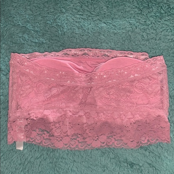 Pink lace bandeau bralette - Picture 2 of 3